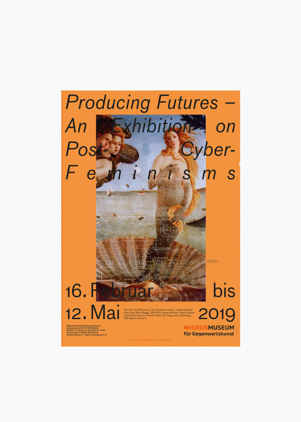 PLAKAT PRODUCING FUTURES – AN EXHIBITION ON POST-CYBER-FEMINISMS (90x128cm)